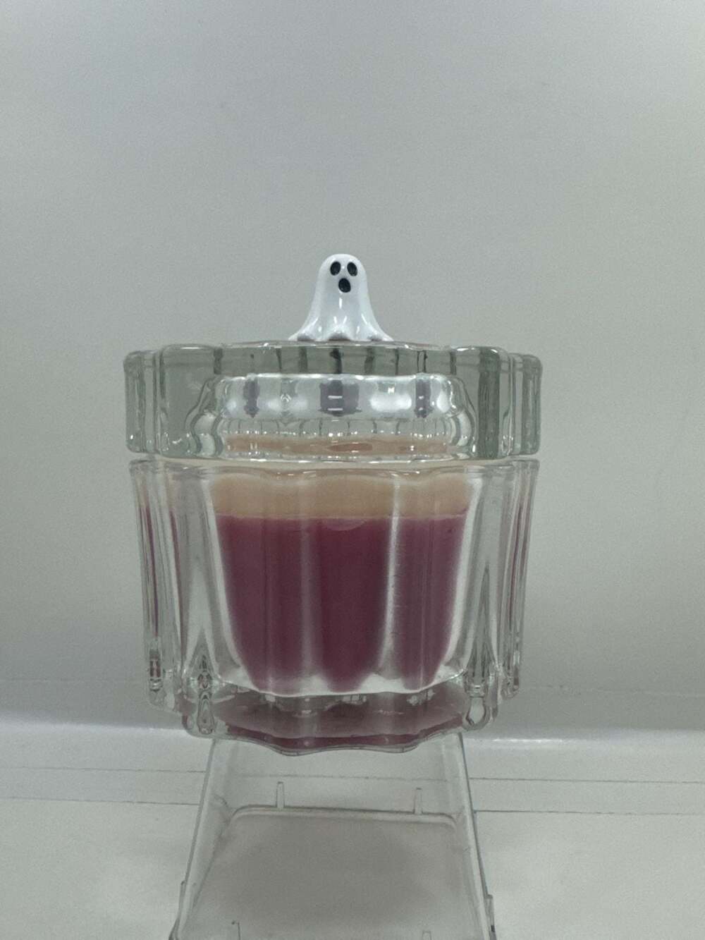 Enchanté Pink Magic Melon Scented Candle Glass Jar With Ghost Lid